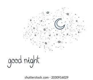 Creative design of moon and stars illustration