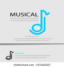 Creative design of musical logo vector with simple style. Modern logo template.