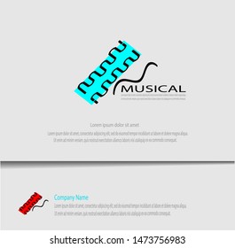 Creative design of musical logo vector with simple style. Modern logo template.