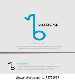 Creative design of musical logo vector with simple style. Modern logo template.