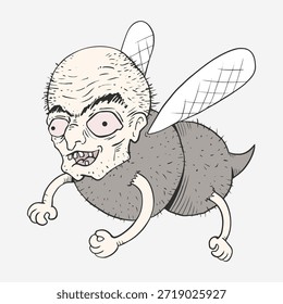 Design criativo de voo de insetos mutantes