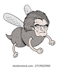 Diseño creativo del vuelo mutante del insecto