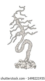 Creative design of mystery old tree