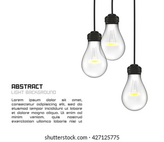 Creative design of nature lamps on white background, vector