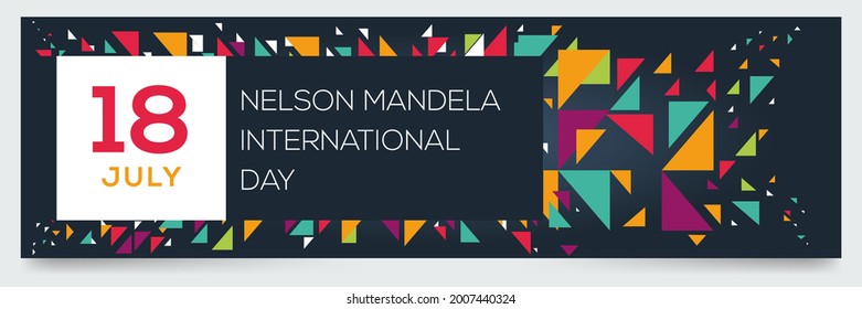 Creative design for (nelson Mandela international day), 18 July, Vector illustration.