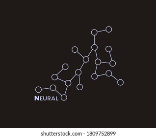 Creative design of neural lines illustration