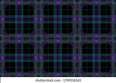 Creative design for new types of fabrics in the style of Scottish tartans. The basis is Carlow tartan