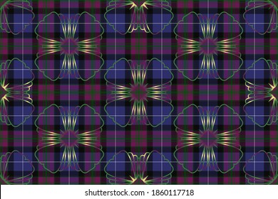 Creative design for new types of fabrics in the style of Scottish tartans
