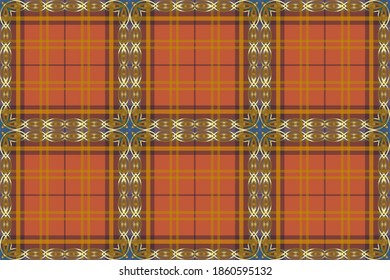 Creative design for new types of fabrics in the style of Scottish tartans