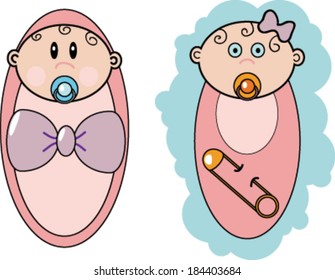 Creative  design of newborn. Fully editable vector.
