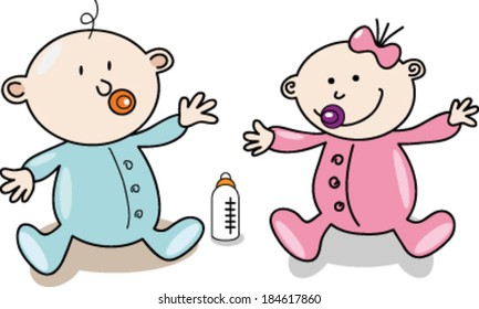 Creative design of newborn. Fully editable vector.