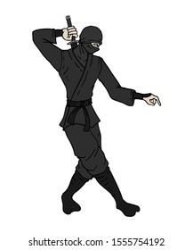 Creative design of ninja illustration