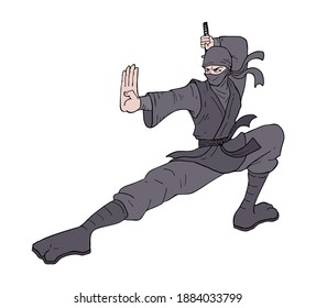Diseño creativo de ilustración de ninja