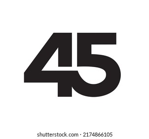 creative design of number 45