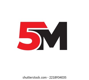 creative design of number 5 and letter M