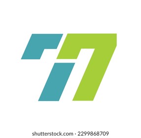 diseño creativo del número 77
