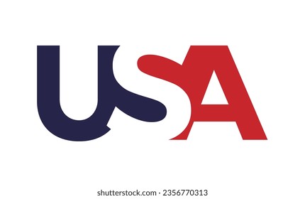 creative design o word USA symbol icon