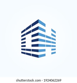 Creative design OH building house logo symbol