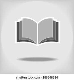 Creative design of open book. Fully editable vector.