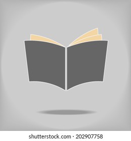 Creative design of open book. Fully editable vector.