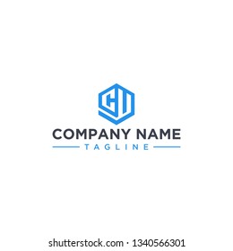 creative design outline letters CU,CY or CF hexagon shape