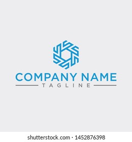 creative design outline letters S hexagon shape