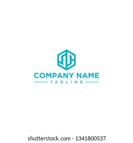 creative design outline letters SC or SG hexagon shape