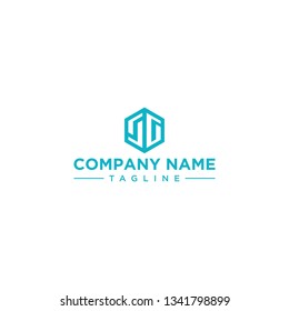 creative design outline letters SG hexagon shape