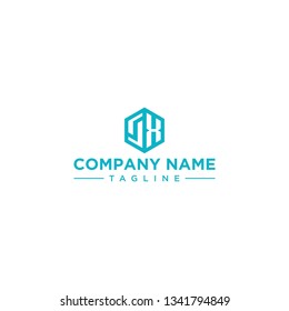 creative design outline letters SK hexagon shape