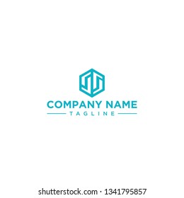 creative design outline letters SS hexagon shape