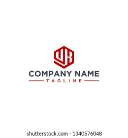 creative design outline letters UK hexagon shape