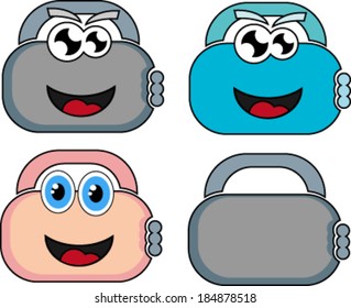 Creative  design of padlock. Fully editable vector.