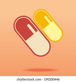 Creative  design of pill. Fully editable vector.