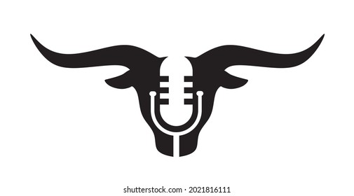 kreatives Design des Podcast-Mikrofons mit Stielkopf