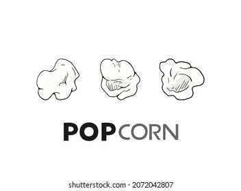 Creative design of popcorn illustration