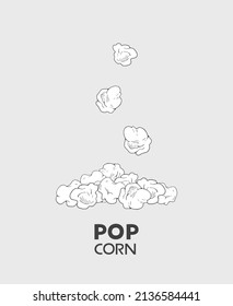 Creative design of popcorn illustration