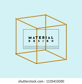 Creative design poster, minimal art trendy vector illustration. Abstract background with shapes 3d. Pattern with geometric figures. Realistic isometric elements of design.
