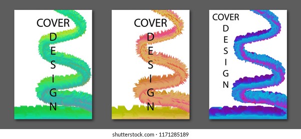 Creative design poster with vibrant gradients shape. Modern color abstract backgrounds for flyer, cover, brochure. Vector template EPS10 A4 size.