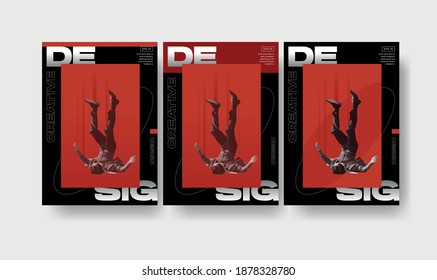 Afiche de diseño creativo. afiche web, volantes y folletos, tarjetas de felicitación, portadas para grupos brillantes. plantilla de portada.