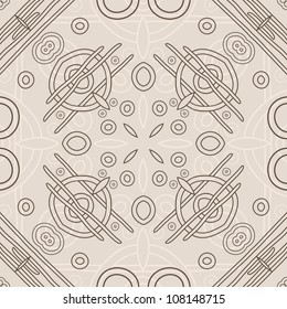 Creative design of a retro background in brown color, vector illustration
