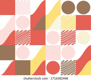 Kreatives Design in Retrostilen mit geometrischen Formen. Flacher Stil. Vektorillustration-Design für Webbanner, Cover, Visitenkarten, Konferenzstände