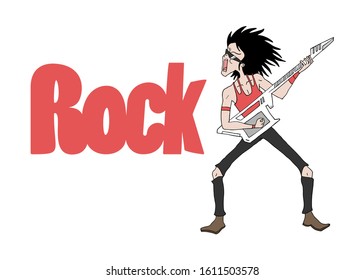Creative design of rocker illustration