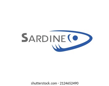 Diseño creativo del símbolo de sardina