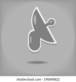 Creative design of satellite dish. Fully editable vector.