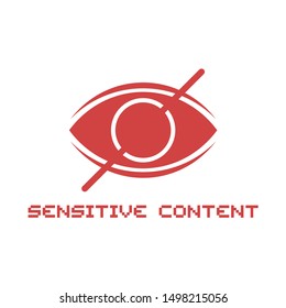 Creative design of sensitive content icon svg