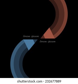 Creative design in shape pencil - variation 5. Vector EPS10