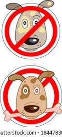 Creative  design of sign no dog. Fully editable vector.