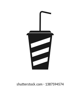 Creative design of soda bottle icon