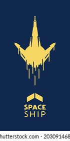 Creative design of spaceship illustration