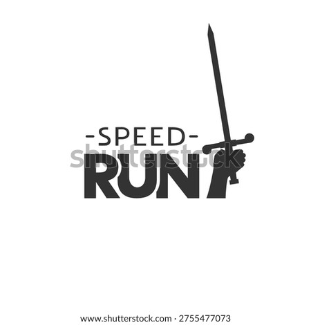 Creative design of speed run message symbol